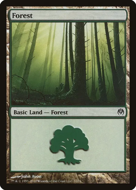 Forest, Magic card DDE 70 — Duel Decks: Phyrexia vs. the Coalition set