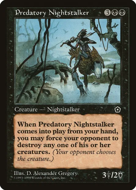 Predatory Nightstalker, Magic card P02 82 — Portal Second Age set