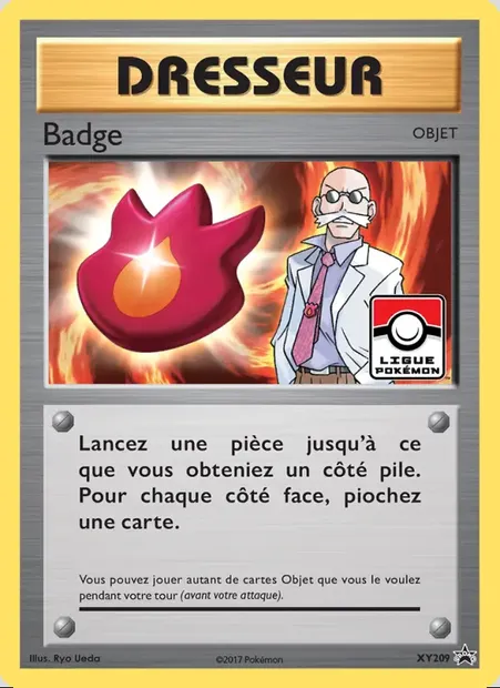 Badge, carte Pokémon XY 209 — extension Promo XY