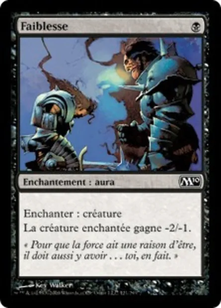 Faiblesse, carte Magic M10 121 — extension Magic 2010