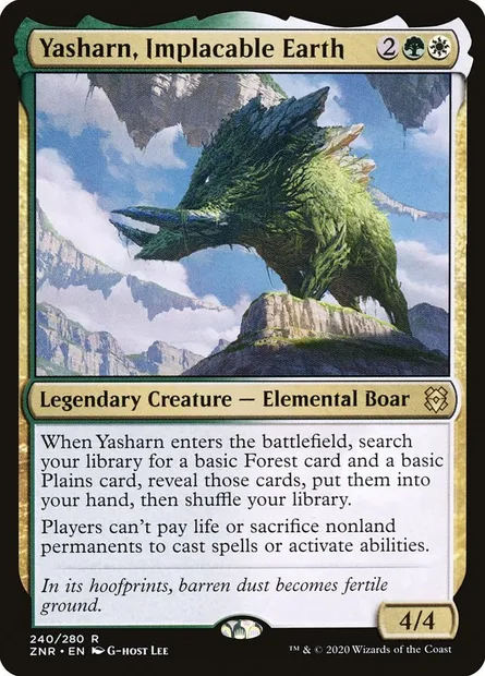 Yasharn, Implacable Earth, Magic card ZNR 240 — Zendikar Rising set