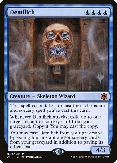 Demilich, Magic card PAFR 53p — Adventures in the Forgotten Realms Promos set