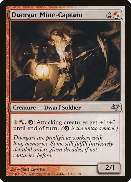 Duergar Mine-Captain, Magic card EVE 138 — Eventide set