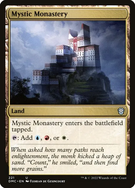 Mystic Monastery, Magic card DMC 221 — Dominaria United Commander set