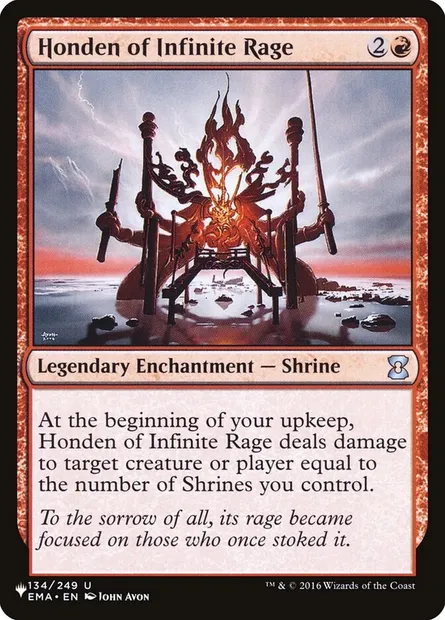 Honden of Infinite Rage, Magic card PLST EMA-134 — The List set