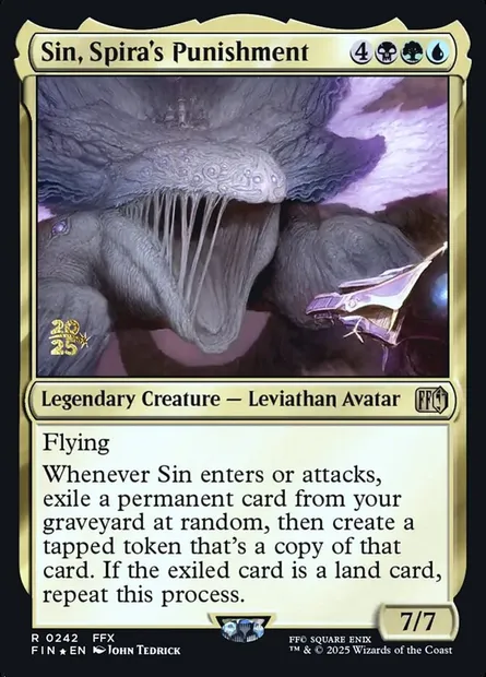 Sin, châtiment de Spira, carte Magic PFIN 242s — extension Final Fantasy Promos