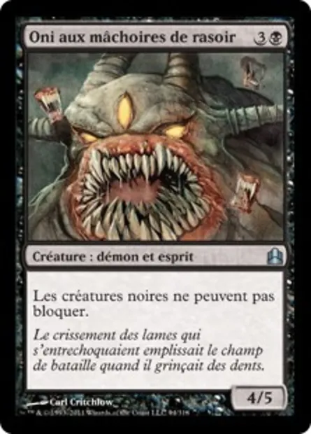 Oni aux mâchoires de rasoir, carte Magic CMD 94 — extension Commander 2011