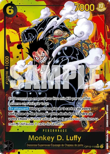 Monkey D. Luffy, carte One Piece OP10-118 — extension SANG ROYAL