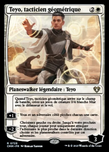 Teyo, tacticien géométrique, carte Magic CMM 725 — extension Commander Masters