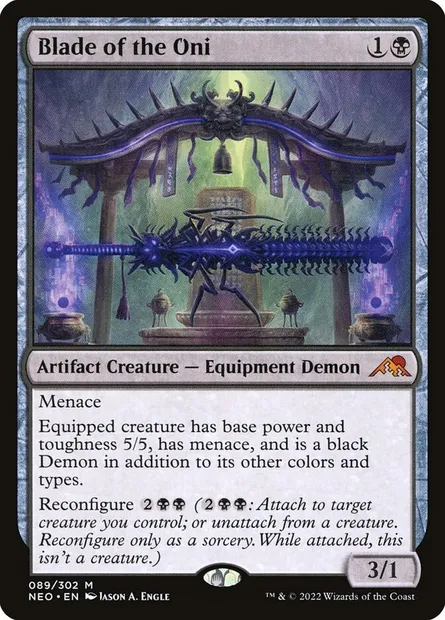 Blade of the Oni, Magic card NEO 89 — Kamigawa: Neon Dynasty set