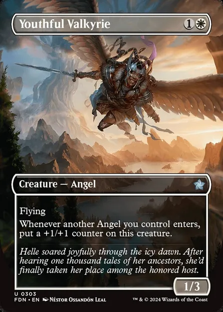 Youthful Valkyrie, Magic card FDN 303 — Foundations set
