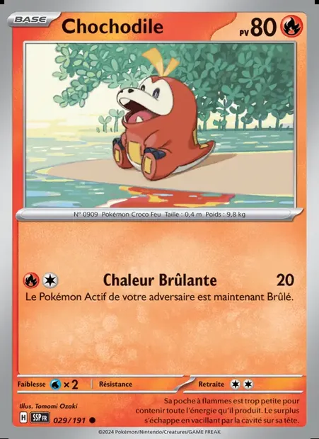 Chochodile, carte Pokémon SSP 029 — extension Étincelles Déferlantes