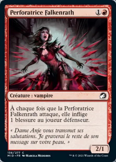 Perforatrice Falkenrath, carte Magic MID 136 — extension Innistrad : chasse de minuit