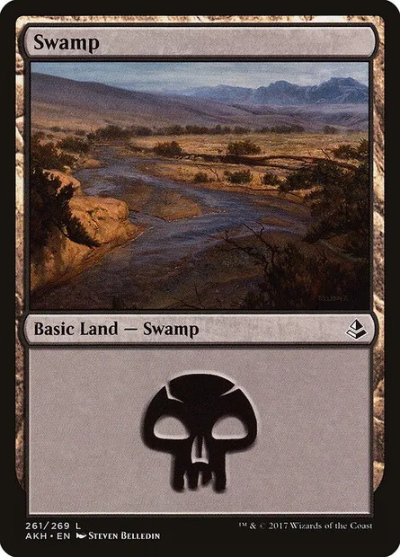 Swamp, Magic card AKH 261 — Amonkhet set