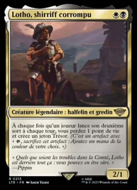 Lotho, shirriff corrompu, carte Magic LTR 213 — extension Le Seigneur des Anneaux : chroniques de la Terre du Milieu
