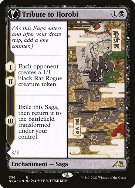 Tribute to Horobi // Echo of Death's Wail, Magic card NEO 356 — Kamigawa: Neon Dynasty set