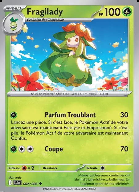 Fragilady, carte Pokémon BLK 007 — extension Foudre Noire