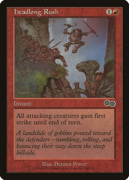 Course folle, carte Magic USG 198 — extension Epopée d'Urza