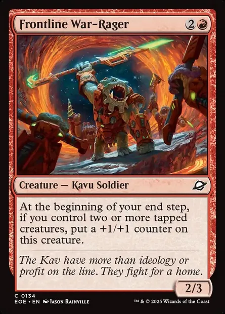 Frontline War-Rager, Magic card EOE 134 — Edge of Eternities set