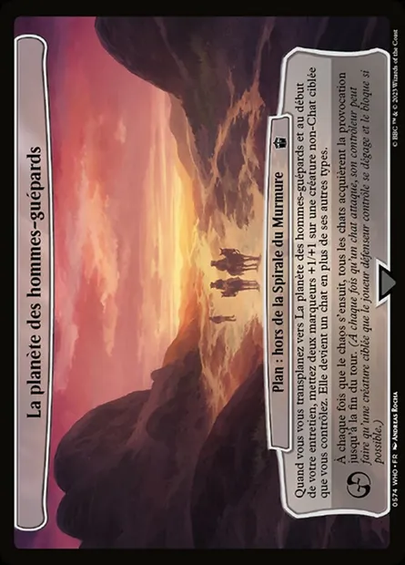 La planète des hommes-guépards, carte Magic WHO 574 — extension Doctor Who