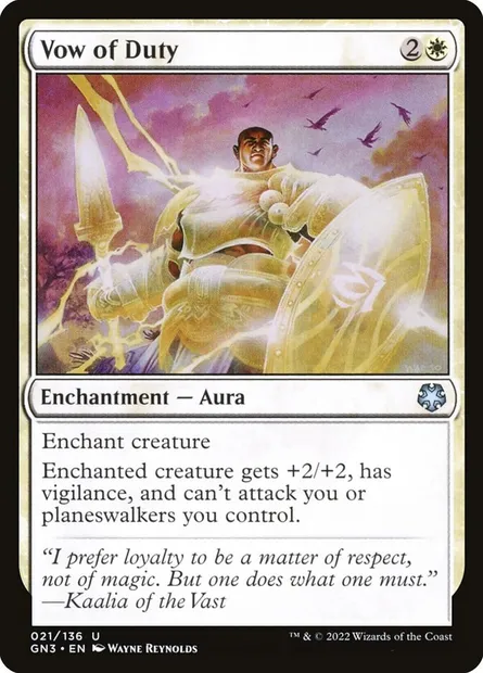 Vow of Duty, Magic card GN3 21 — Game Night: Free-for-All set
