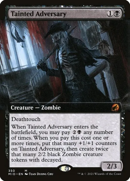 Tainted Adversary, Magic card MID 350 — Innistrad: Midnight Hunt set