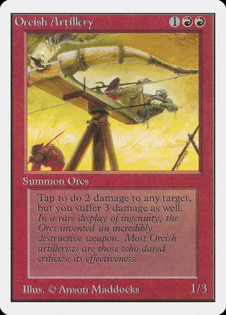 Orcish Artillery, Magic card 2ED 166 — Unlimited Edition set
