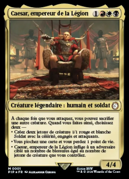 Caesar, empereur de la Légion, carte Magic PIP 1 — extension Fallout