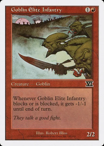 Goblin Elite Infantry, Magic card 6ED 183 — Classic Sixth Edition set