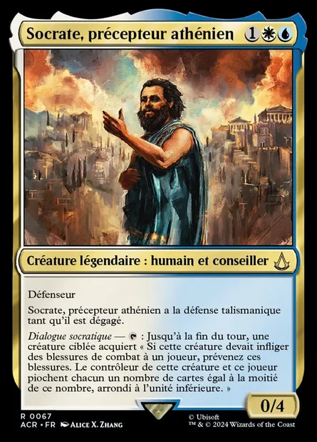 Socrate, précepteur athénien, carte Magic ACR 67 — extension Assassin's Creed
