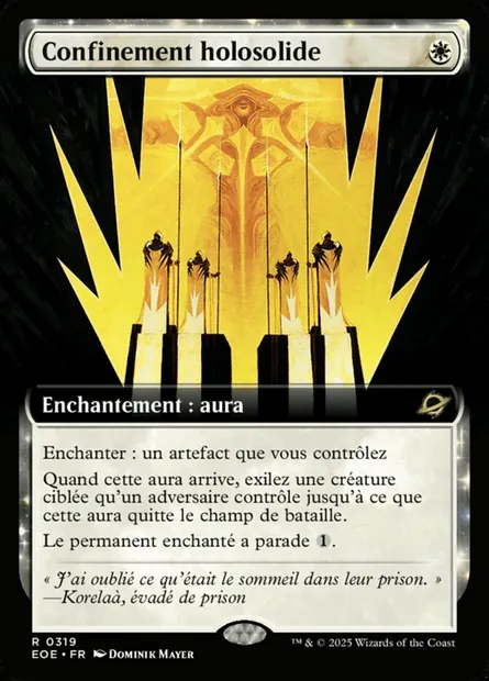 Confinement holosolide, carte Magic EOE 319 — extension Edge of Eternities