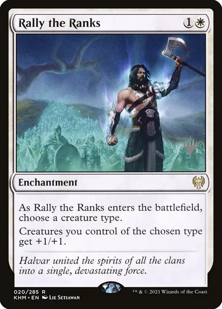 Ralliement des rangs, carte Magic PKHM 20p — extension Kaldheim Promos
