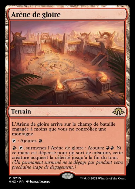 Arène de gloire, carte Magic MH3 215 — extension Modern Horizons 3