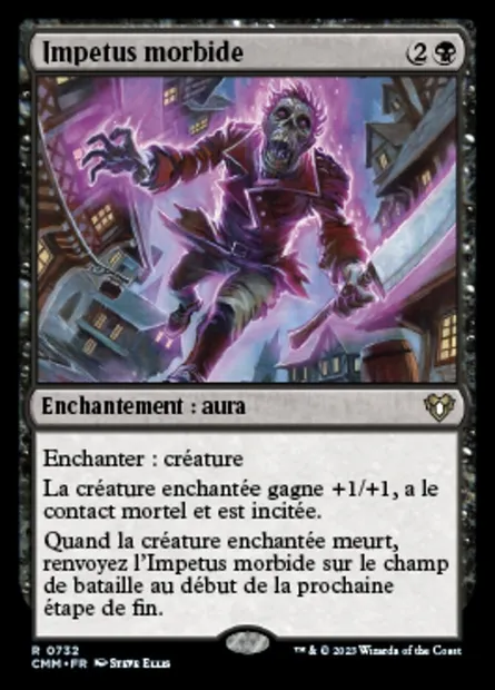 Impetus morbide, carte Magic CMM 732 — extension Commander Masters