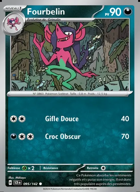 Fourbelin, carte Pokémon SCR 095 — extension Couronne Stellaire