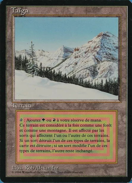 Taiga, Magic card FBB 287 — Foreign Black Border set