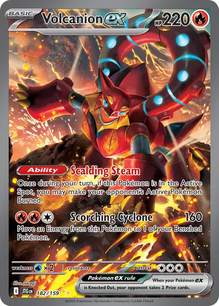 Volcanion ex, Pokémon card JTG 182 — Journey Together set