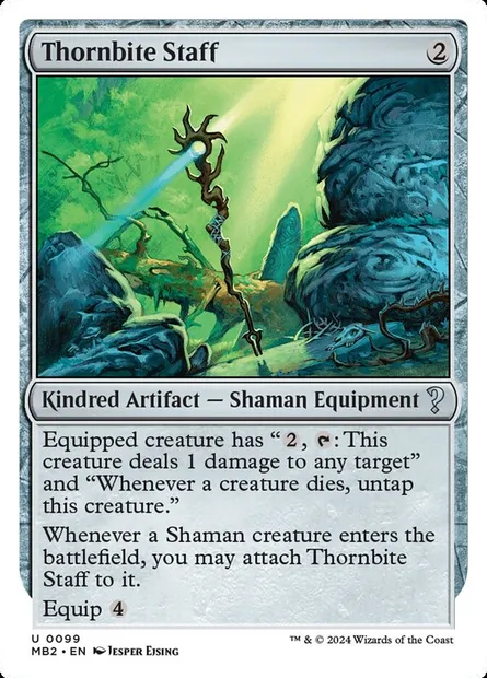 Thornbite Staff, Magic card MB2 99 — Mystery Booster 2 set