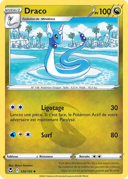 Draco, carte Pokémon SIT 130 — extension Tempête Argentée