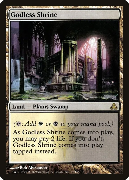Godless Shrine, Magic card GPT 157 — Guildpact set