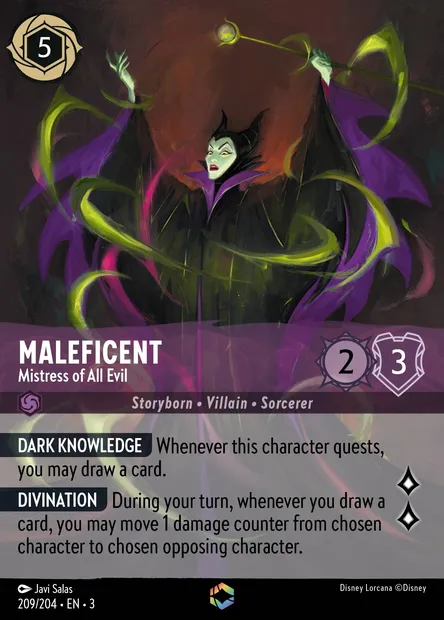 Maleficent - Mistress of All Evil, Disney Lorcana card CH3-209 — Into the Inklands set