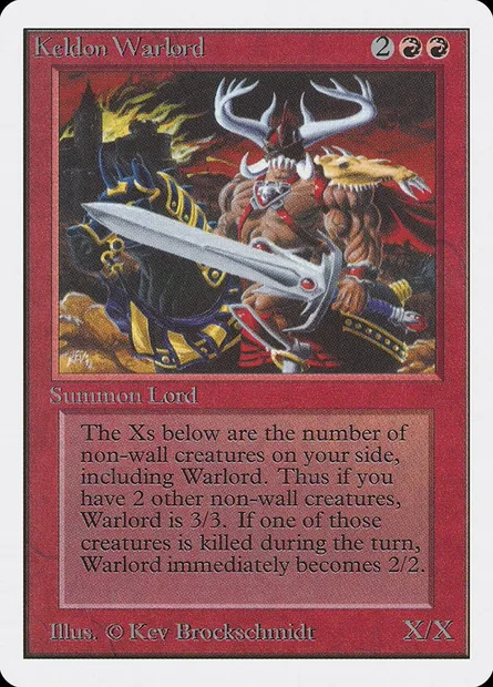 Keldon Warlord, Magic card 2ED 161 — Unlimited Edition set