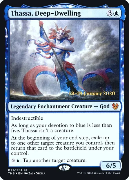 Thassa, Bathréenne, carte Magic PTHB 71s — extension Theros Beyond Death Promos