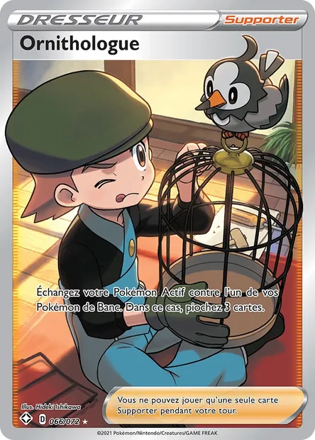 Ornithologue, carte Pokémon SHF 66 — extension Destinées Radieuses