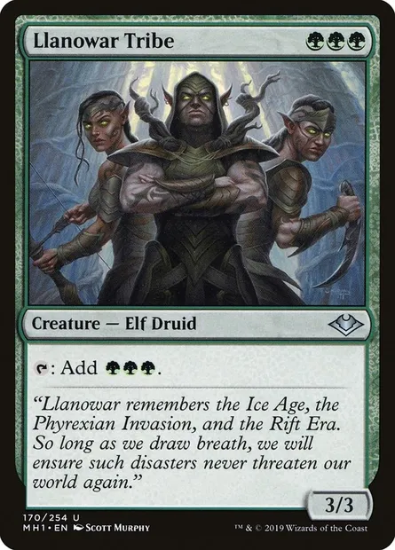 Llanowar Tribe, Magic card MH1 170 — Modern Horizons set