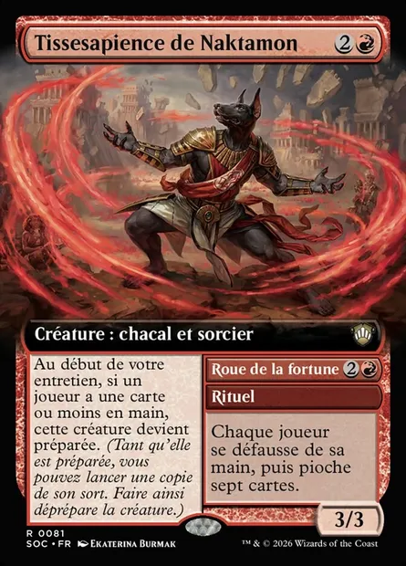 Tissesapience de Naktamon // Wheel of Fortune, carte Magic SOC 81 — extension Secrets of Strixhaven Commander