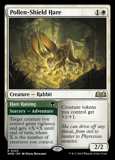 Pollen-Shield Hare // Hare Raising, Magic card WOE 233 — Wilds of Eldraine set