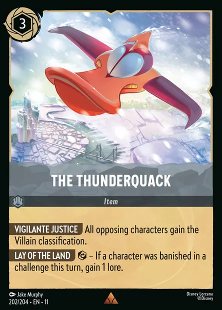 The Thunderquack, Disney Lorcana card CH11-202 — Winterspell set