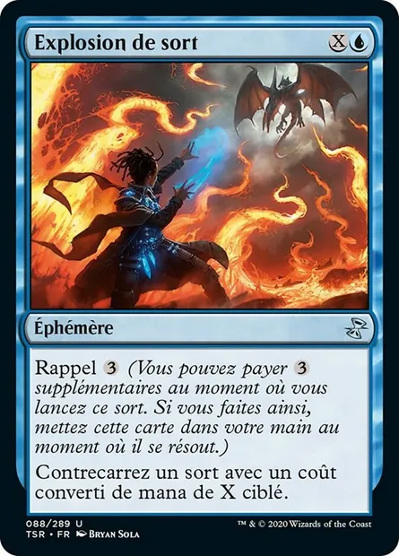 Explosion de sort, carte Magic TSR 88 — extension Spirale Temporelle Remastered