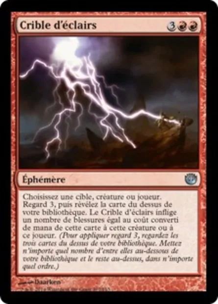 Crible d'éclairs, carte Magic JOU 107 — extension Incursion dans Nyx